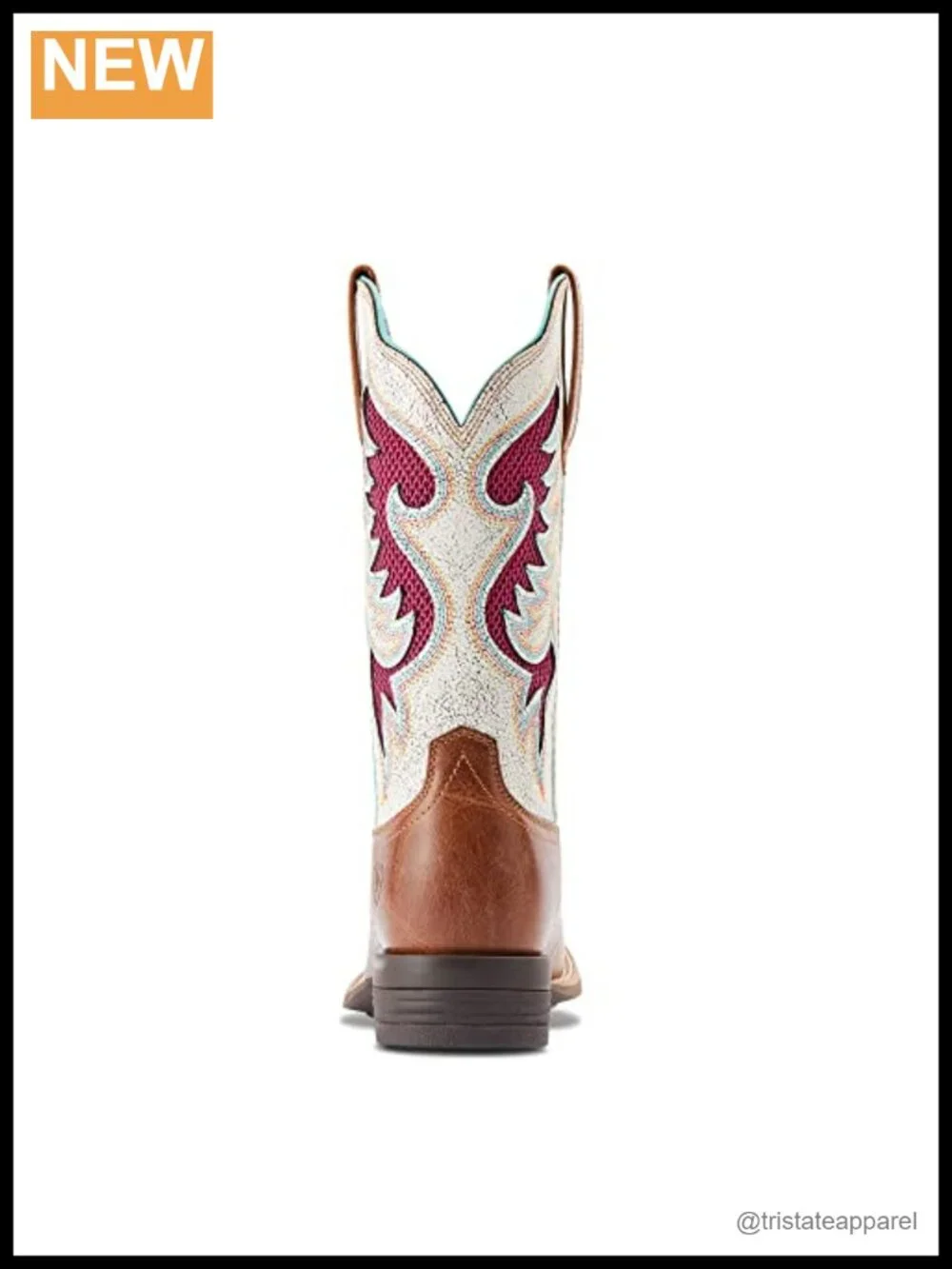 Women's Pull-On Western Boot, VentTEK Mesh, Wide Square Toe